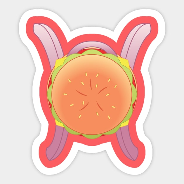 CHEESEBURGER-! Frontpack? Sticker by Novanator